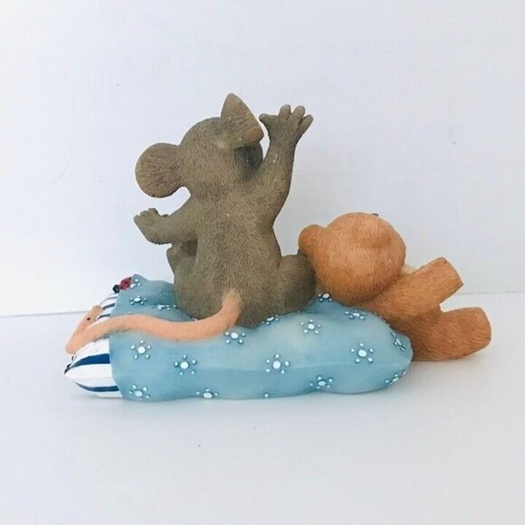 Sleepy Head Fitz & Floyd Charming Tails Mouse Teddy Bear #89/113 Figurine & Box - Picture 4 of 10